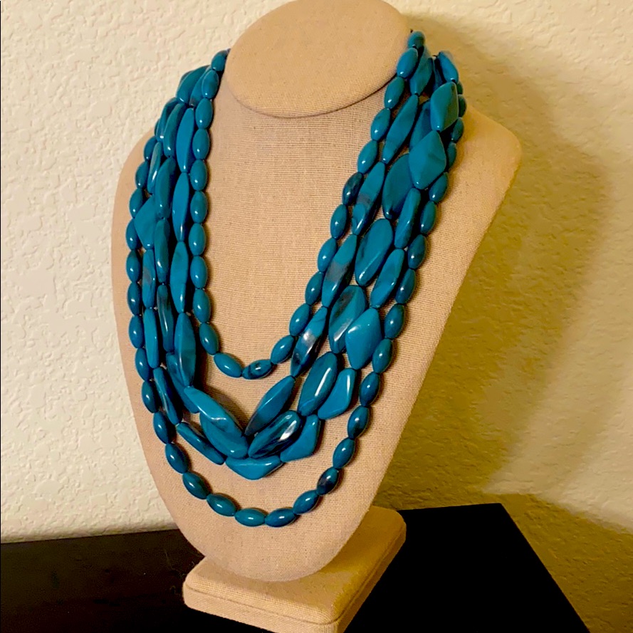 Avon “Mark.” Brand Five Strand Beaded Necklace